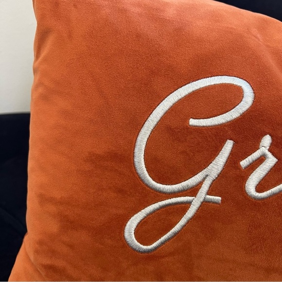 Rodeo Home Grateful Accent Pillow Home Fall Decor Orange Rectangular - Picture 3 of 8